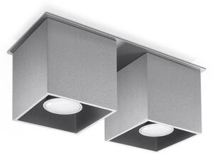 Sollux SL.0064 - Stropní svítidlo QUAD 2 2xGU10/40W/230V šedá SLX0036