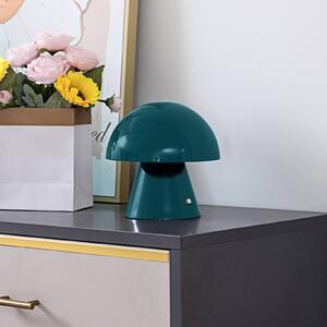 Lindby LED dobíjecí stolní lampa Nevijo, benzín, Ø18cm, USB, stmívač