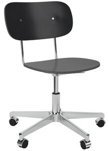 Audo CPH Černo-stříbrná dubová kancelářská židle AUDO CO