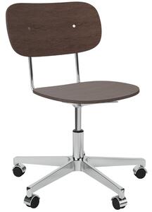 Audo CPH Hnědo-stříbrná dubová otočná židle AUDO CO