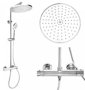 Erga Dubaj, sprchový set s termostatickou baterií a hlavovou sprchou 30 cm, chromová, ERG-YKA-BP.DUBAJ-THERM-30-CHR