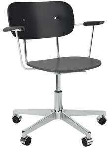 Audo CPH Černo-stříbrná dubová kancelářská židle AUDO CO II