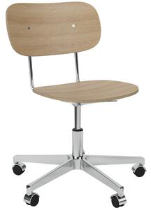 Audo CPH Přírodně-stříbrná dubová otočná židle AUDO CO