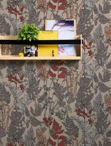 A.S. Création | Vliesová tapeta na zeď AP Floral Impression 37751-2 | 0,53 x 10,05 m | vícebarevná, hnědá, šedá