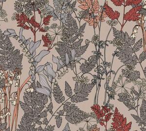 Vliesová tapeta na zeď Ap Floral Impression 37751-2 | 0,53 x 10,05 m | hnědá, šedá, vícebarevná | A.S. Création