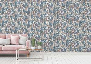 A.S. Création | Vliesová tapeta na zeď AP Floral Impression 37751-7 | 0,53 x 10,05 m | vícebarevná, modrá, bílá