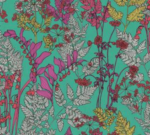 A.S. Création | Vliesová tapeta na zeď AP Floral Impression 37751-6 | 0,53 x 10,05 m | zelená, vícebarevná