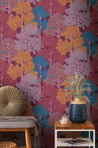 A.S. Création | Vliesová tapeta na zeď AP Floral Impression 37753-3 | 0,53 x 10,05 m | vícebarevná, fialová, žlutá