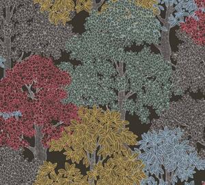A.S. Création | Vliesová tapeta na zeď AP Floral Impression 37753-2 | 0,53 x 10,05 m | vícebarevná, černá