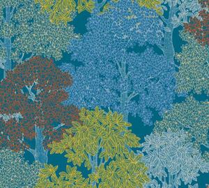 Vliesová tapeta na zeď Ap Floral Impression 37753-1 | 0,53 x 10,05 m | modrá, žlutá, vícebarevná | A.S. Création