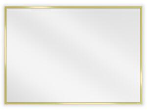 Mexen Loft, obdélníkové koupelnové zrcadlo 70 x 50 cm, barva rámu zlatá lesklá, 9852-070-050-000-50