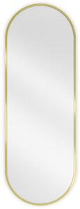 Mexen Loft, oválné koupelnové zrcadlo 100 x 35 cm, barva rámu zlatá lesklá, 9851-100-035-000-50