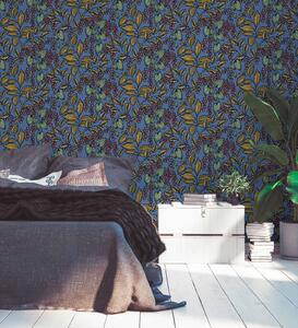 A.S. Création | Vliesová tapeta na zeď AP Floral Impression 37754-1 | 0,53 x 10,05 m | vícebarevná, modrá