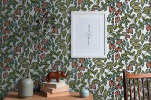 A.S. Création | Vliesová tapeta na zeď AP Floral Impression 37754-5 | 0,53 x 10,05 m | zelená, vícebarevná, bílá, černá