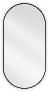 Mexen Loft, oválné koupelnové zrcadlo 90 x 45 cm, barva rámu černá matná, 9851-090-045-000-70