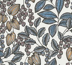 A.S. Création | Vliesová tapeta na zeď AP Floral Impression 37754-8 | 0,53 x 10,05 m | vícebarevná, bílá, černá