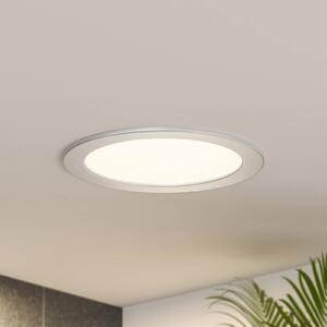 Prios LED vestavné svítidlo Cadance, stříbrné, 22cm, 10ks, stmívatelné