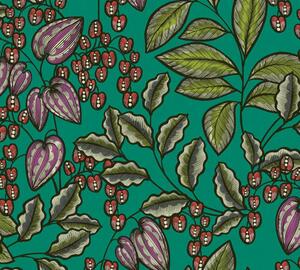 Vliesová tapeta na zeď Ap Floral Impression 37754-7 | 0,53 x 10,05 m | zelená, černá, červená, fialová | A.S. Création