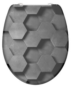 Eisl Sanitär WC prkénko Duroplast Soft Close Hexagons 82392