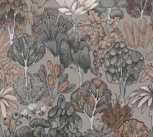 A.S. Création | Vliesová tapeta na zeď AP Floral Impression 37757-4 | 0,53 x 10,05 m | vícebarevná, béžová, šedá