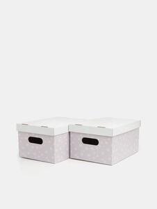 Sinsay - Úložné boxy 2 ks - pastelová růžová