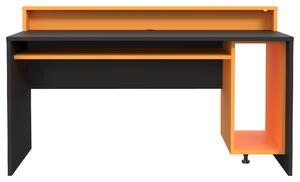 Psací stůl JAMAL černá/oranžová