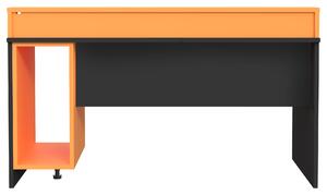Psací stůl JAMAL černá/oranžová