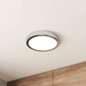 LED stropní svítidlo Fueva 5 IP44 3000K chrom Ø21cm