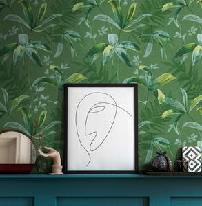 A.S. Création | Vliesová tapeta na zeď AP Jungle Chic 37704-2 | 0,53 x 10,05 m | zelená