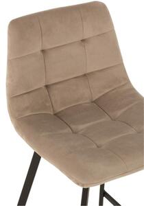 Béžová sametová barová židle J-line Morgy 69 cm
