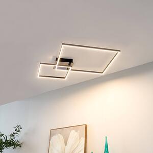 Lindby LED stropní svítidlo Panja, 67 cm, barva chrom, železo