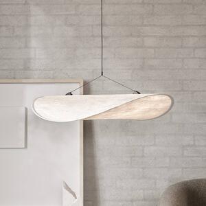 New Works Závěsné světlo LED Tense, Ø 70 cm, bílé, stmívatelný, Bílá / opál, Obývací pokoj / jídelna, Plast, Design