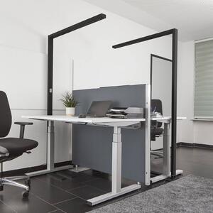 Arcchio LED kancelářská stojací lampa Jolinda, černá, 4000K, senzor, stmívatelný, Černá, Pracovna / kancelář, Hliník, Moderní
