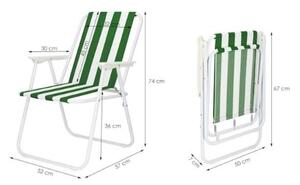 Bestent Zahradní židle skládací White/ Green