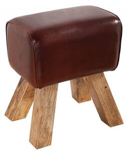 Kožená stolička - Bock, nízká