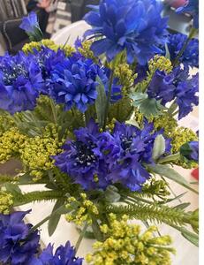 Animadecor Umělá květina - Chrpa modrá 3 květy