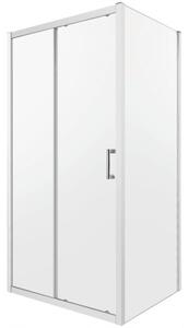 Novoterm Obdélníkový sprchový kout NV-Zoom 100x80 chrom/transparent - bez vaničky