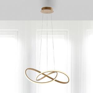 JUST LIGHT. GmbH Závěsné svítidlo LED Maria, 3stupňové stmívání, mosaz, stmívatelný, Mosaz / zlato, Ložnice, Hliník, Moderní