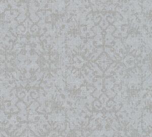 A.S. Création | Vliesová tapeta na zeď Desert Lodge 38521-4 | 0,53 x 10,05 m | metalická, šedá