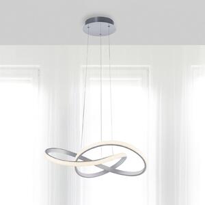 JUST LIGHT. GmbH Závěsné svítidlo LED Maria, 3stupňové stmívání, hliník, stmívatelný, Hliník / šedá / zinek, Ložnice, Hliník, Moderní