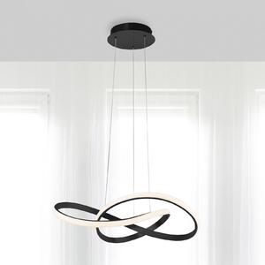 JUST LIGHT. GmbH Závěsné světlo LED Maria, 3stupňové stmívání, černé, stmívatelný, Černá, Ložnice, Hliník, Moderní