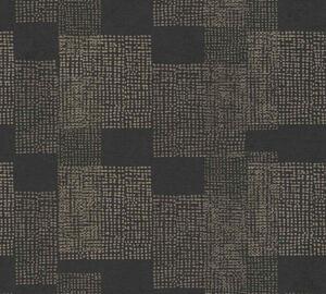 A.S. Création | Vliesová tapeta na zeď Desert Lodge 38525-3 | 0,53 x 10,05 m | černá, metalická