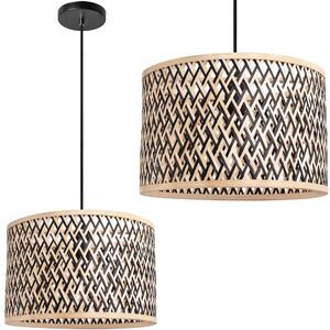 Toolight Natural, závěsné stropní svítidlo 1xE27 APP1543-1CP, přírodní hnědá, OSW-01800