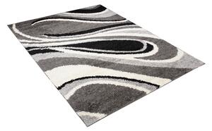 Chemex Moderní koberec Delhi - vlnky 1 - bílý/šedý Rozměr koberce: 120x170 cm