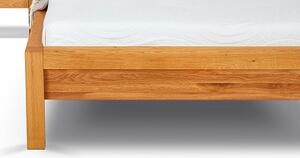 Postel STONE Dub 180x200 - Dřevěná postel z masivu, dubové dvoulůžko o šíři masivu 8 cm