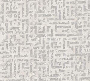 A.S. Création | Vliesová tapeta na zeď My Home My Spa 38695-1 | 0,53 x 10,05 m | bílá, šedá