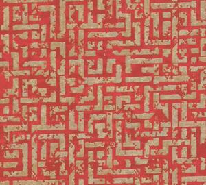 A.S. Création | Vliesová tapeta na zeď My Home My Spa 38695-4 | 0,53 x 10,05 m | červená, béžová