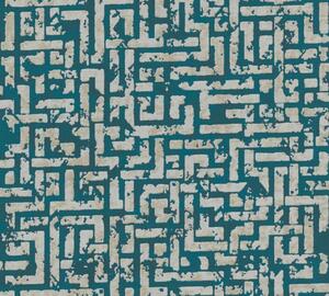 A.S. Création | Vliesová tapeta na zeď My Home My Spa 38695-3 | 0,53 x 10,05 m | modrá, béžová