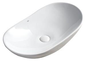 BPS-koupelny Keramické umyvadlo na desku HYD-LI-WH-625 62,5x36 cm, bílé