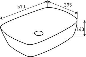 Novoterm Keramické umyvadlo na desku NV-KR-640